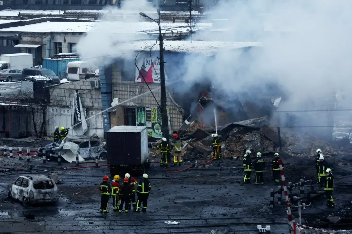 У Кіеве падчас расійскага ракетнага ўдару загінулі тры чалавекі