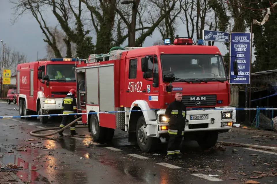 На рынку ў Польшчы ўзарвалася піратэхніка, ёсць пацярпелыя (фота)