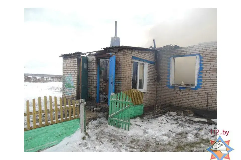 У Дубровенскім раёне згарэў дзіцячы садок (фота)