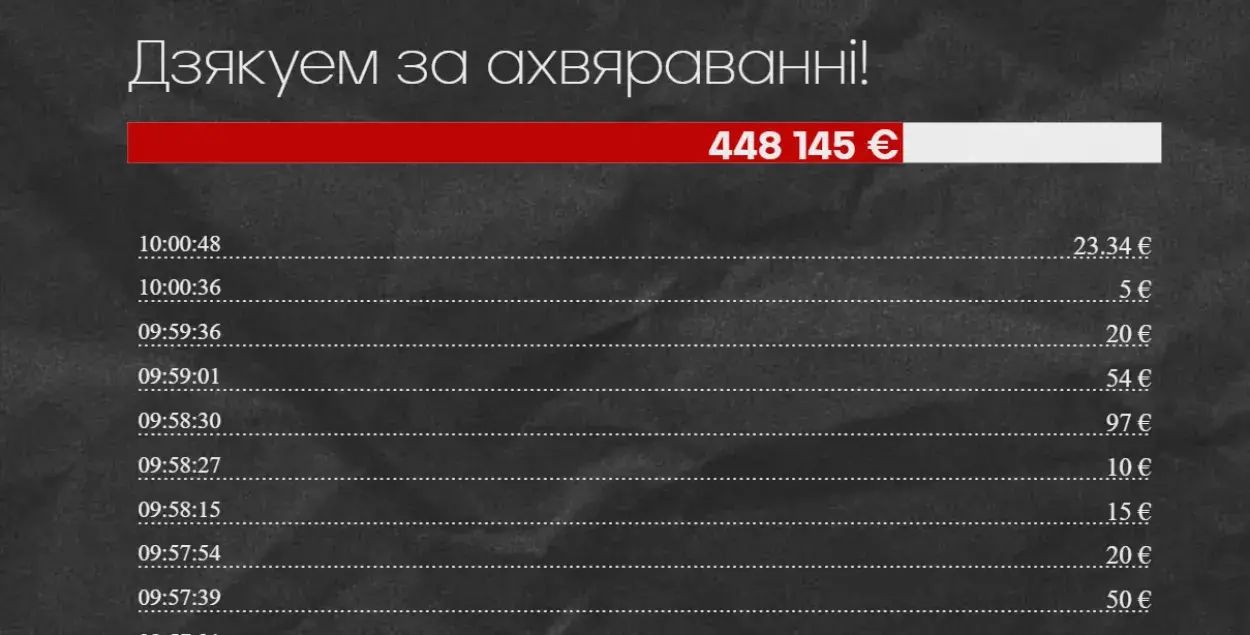 Озвученная Светланой Тихановской цель собрать 500 тысяч евро выглядит вполне реальной