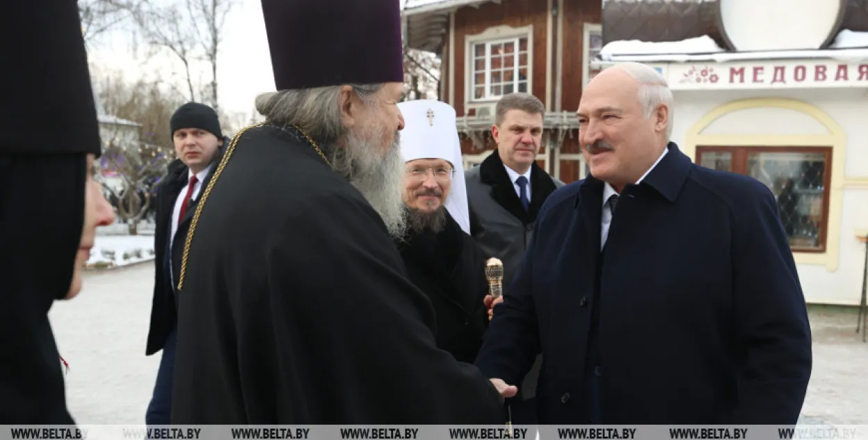 Лукашэнку ў Свята-Елісавецінскім манастыры
