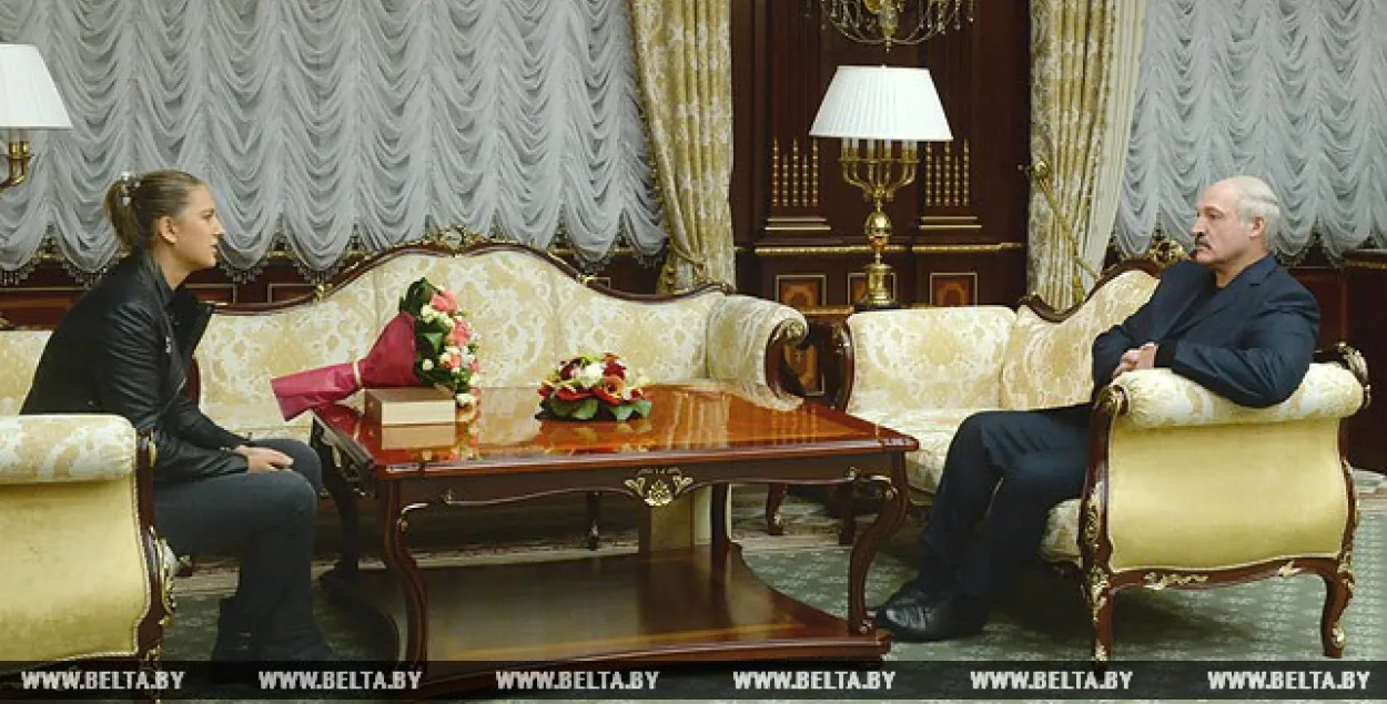 Azarenka meets with Lukashenka. File photo: BELTA