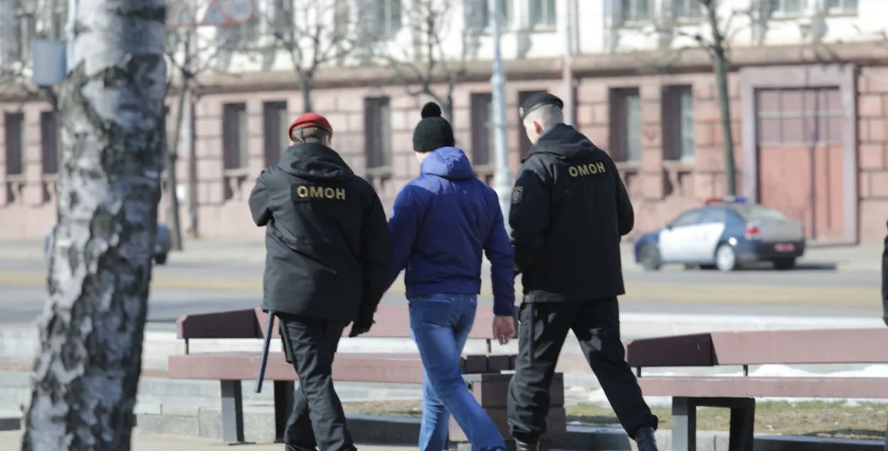 One of 170 arrests on Freedom Day 25 March 2018. Photo: Euroradio