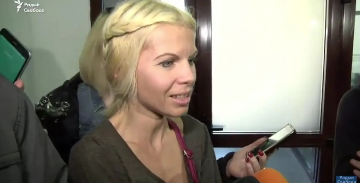 Frenchman Jolan Viaud's intepreter: Photo from Radio Svaboda's video stream.
