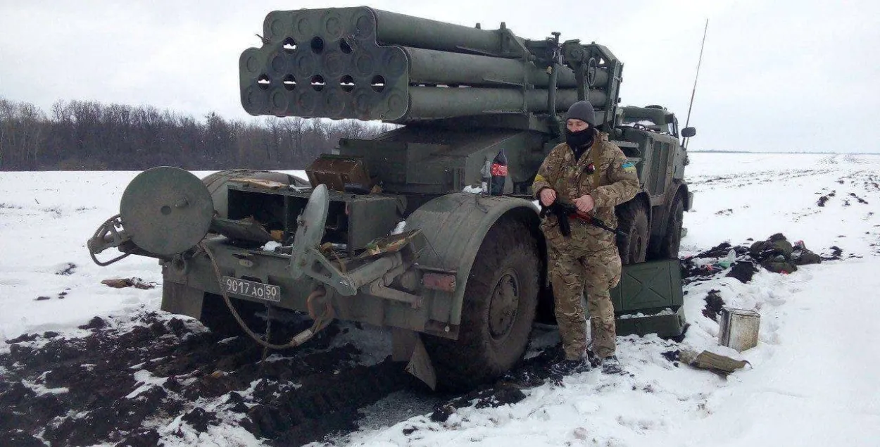 Российский "Ураган", захваченный украинцами под суммами&nbsp;/ Фото из соцсетей