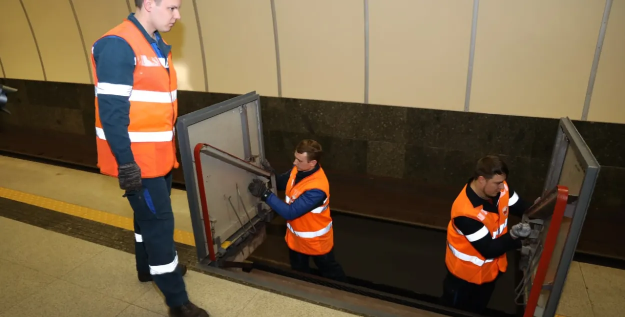 У мінскім метрапалітэне адпрацоўваюць дзеянні ў надзвычайных сітуацыях / t.me/minskoemetro
