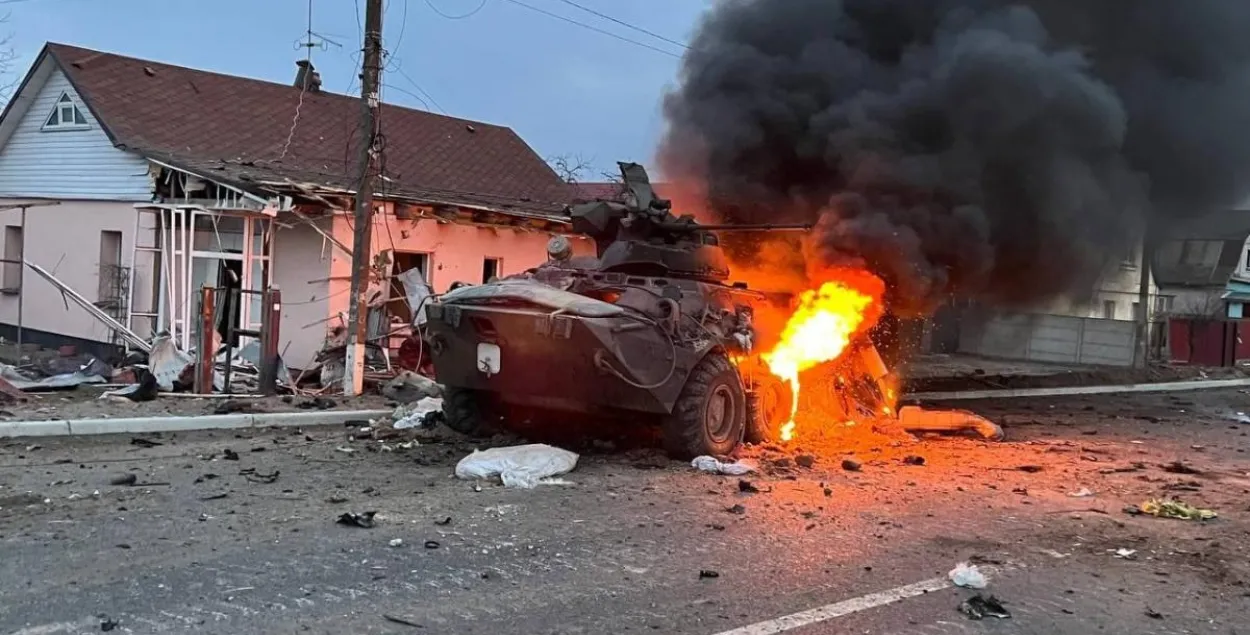Украінцы паказалі "ювелірную працу" сваёй артылерыі па расійскіх танках