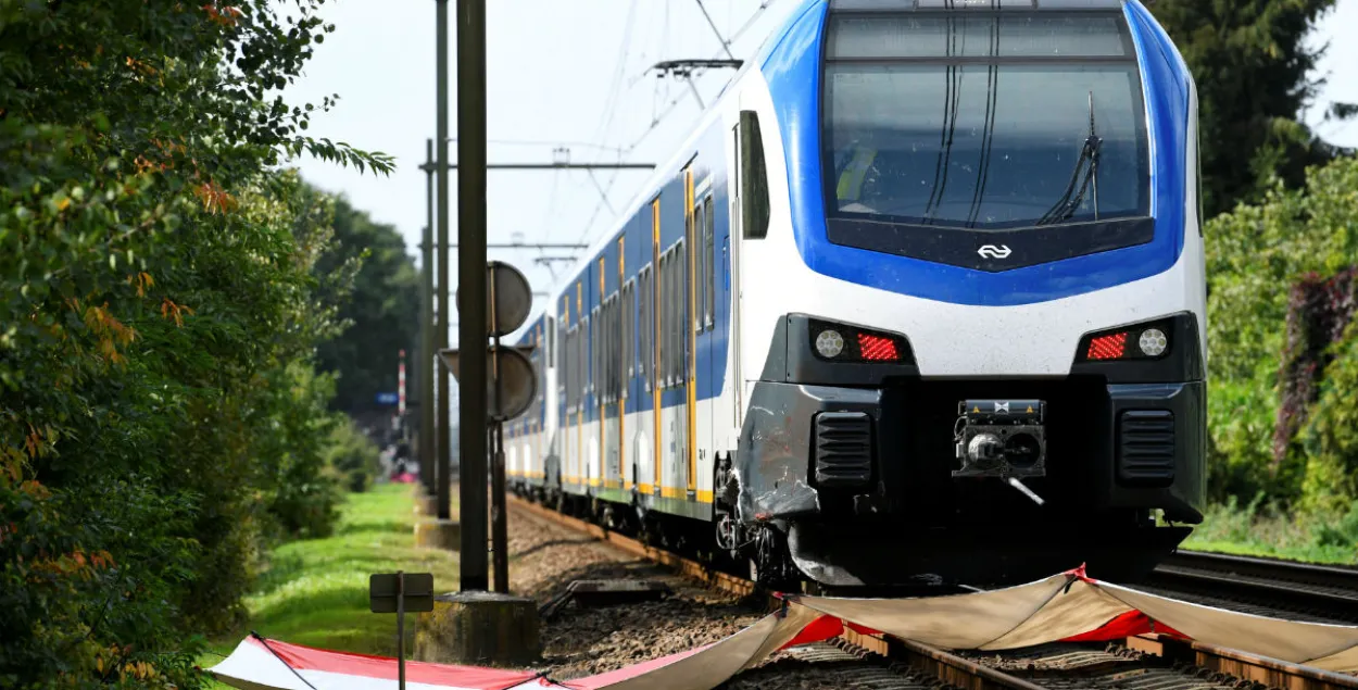 У Нідэрландах электракар з дзецьмі трапіў пад цягнік