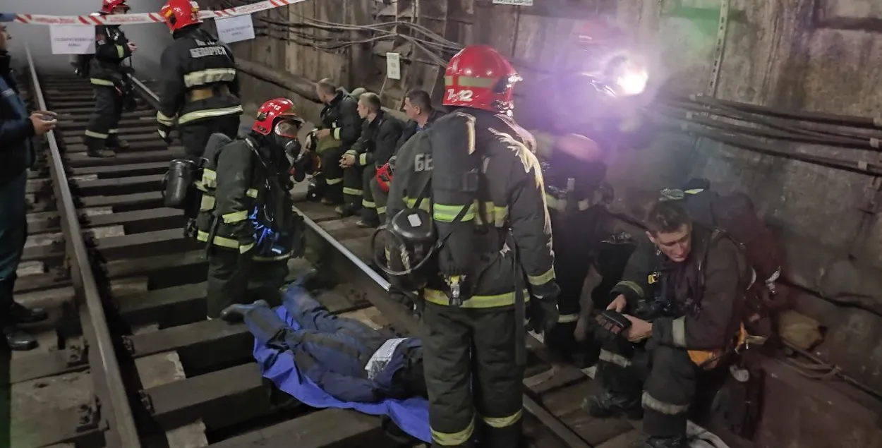 Падчас начных вучэнняў / t.me/minskoemetro
