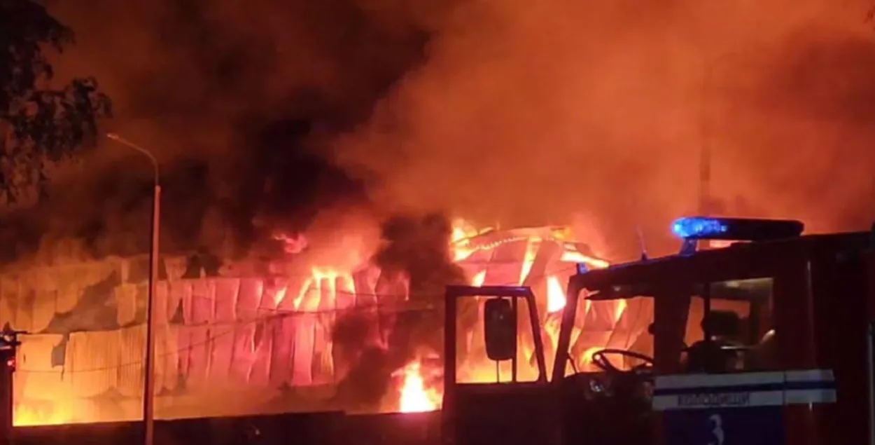 Пожар в Колодищах / kolodischi.by
