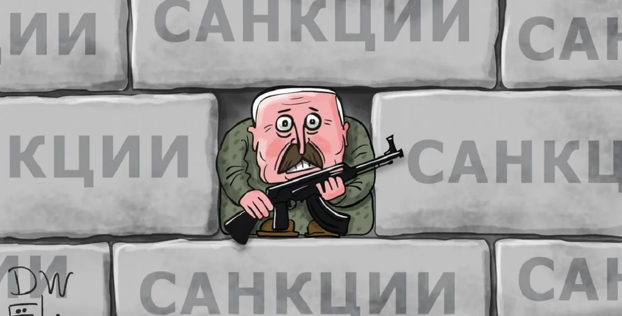 Александр Лукашенко и санкции / Карикатура dw.com

