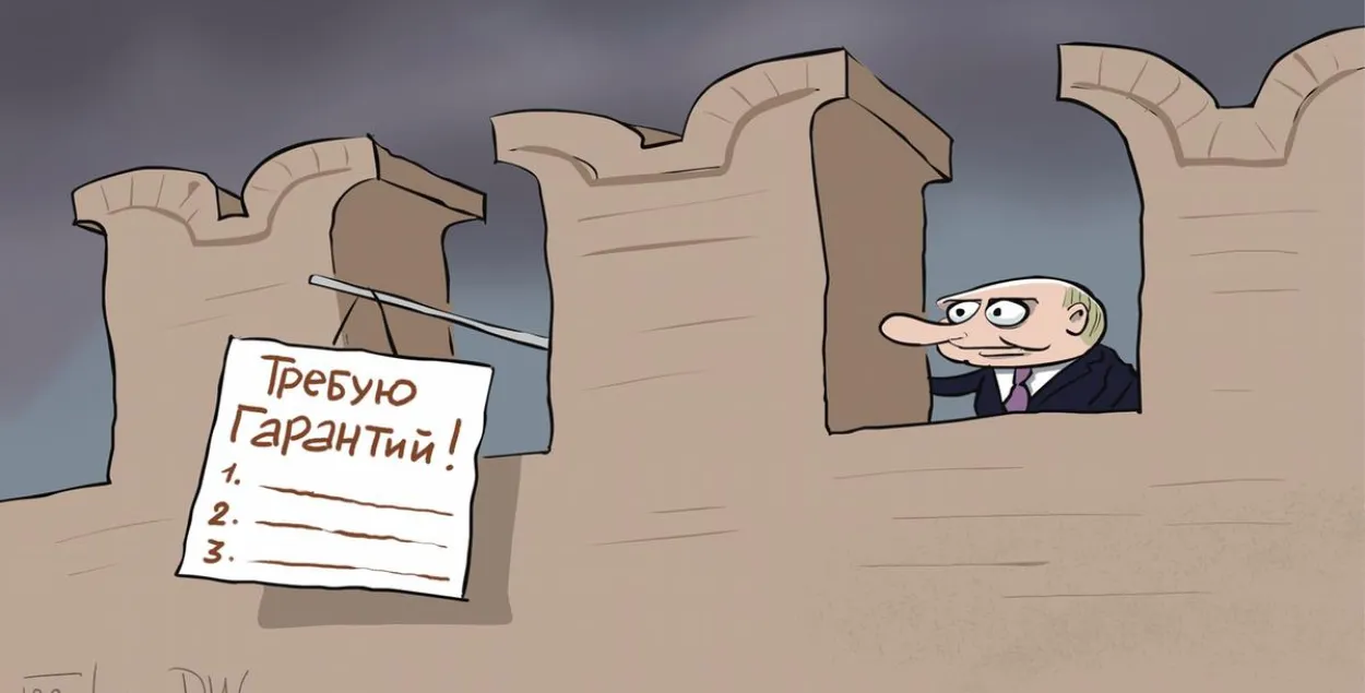 Россия при Владимире Путине оказалась в шаге от катастрофы / Карикатура dw.com
