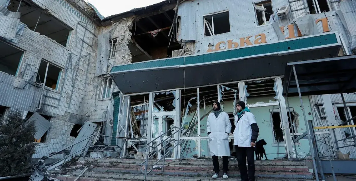 Бальніца ва Украіне пасля расійскага ракетнага ўдару / Reuters

