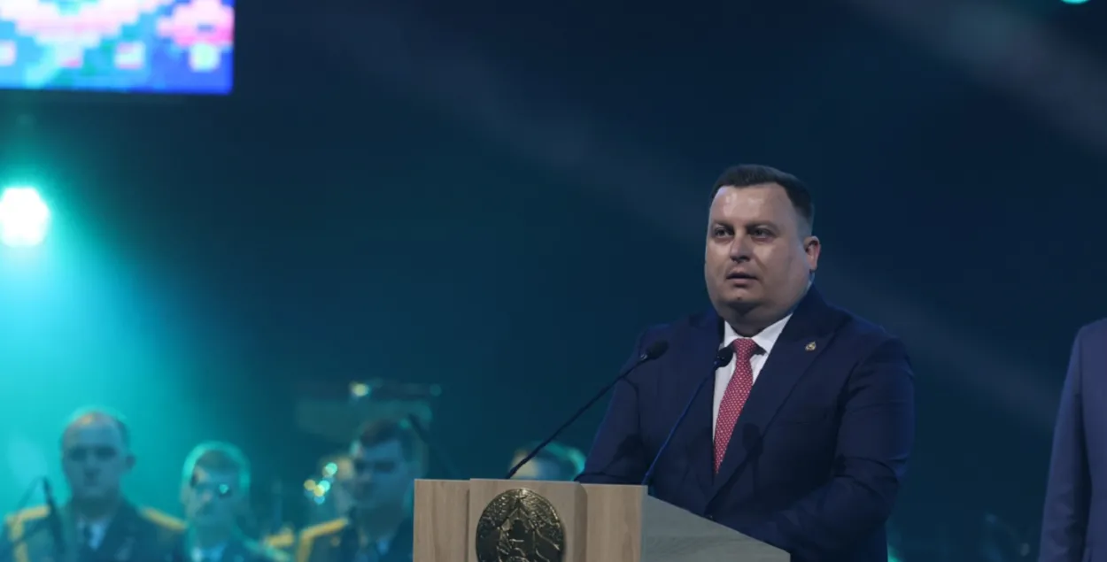 Дзмітрый Пантус выступае на MILEX-2023 / sb.by
