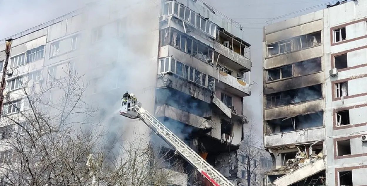 Наступства расійскага абстрэлу ў Запарожжы / suspilne.media
