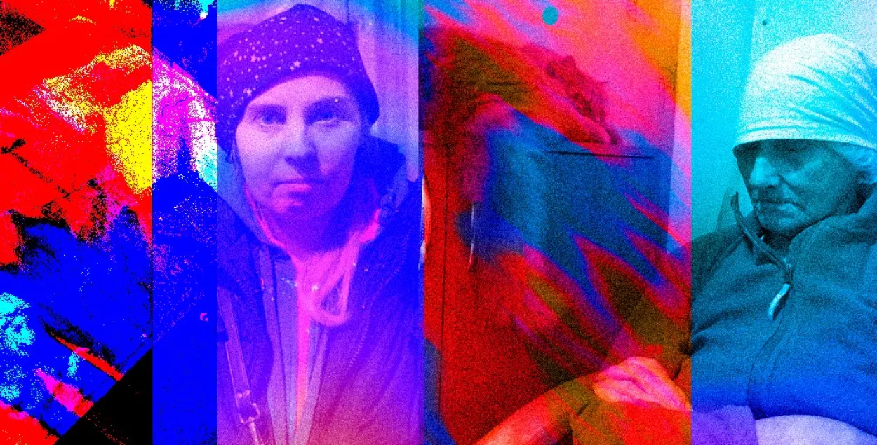 “На третий день войны мама нашла карту Киевской области. По карте она пыталась понять, откуда на Киев идут “рашисты” / коллаж Влада Рубанова, Еврорадио
