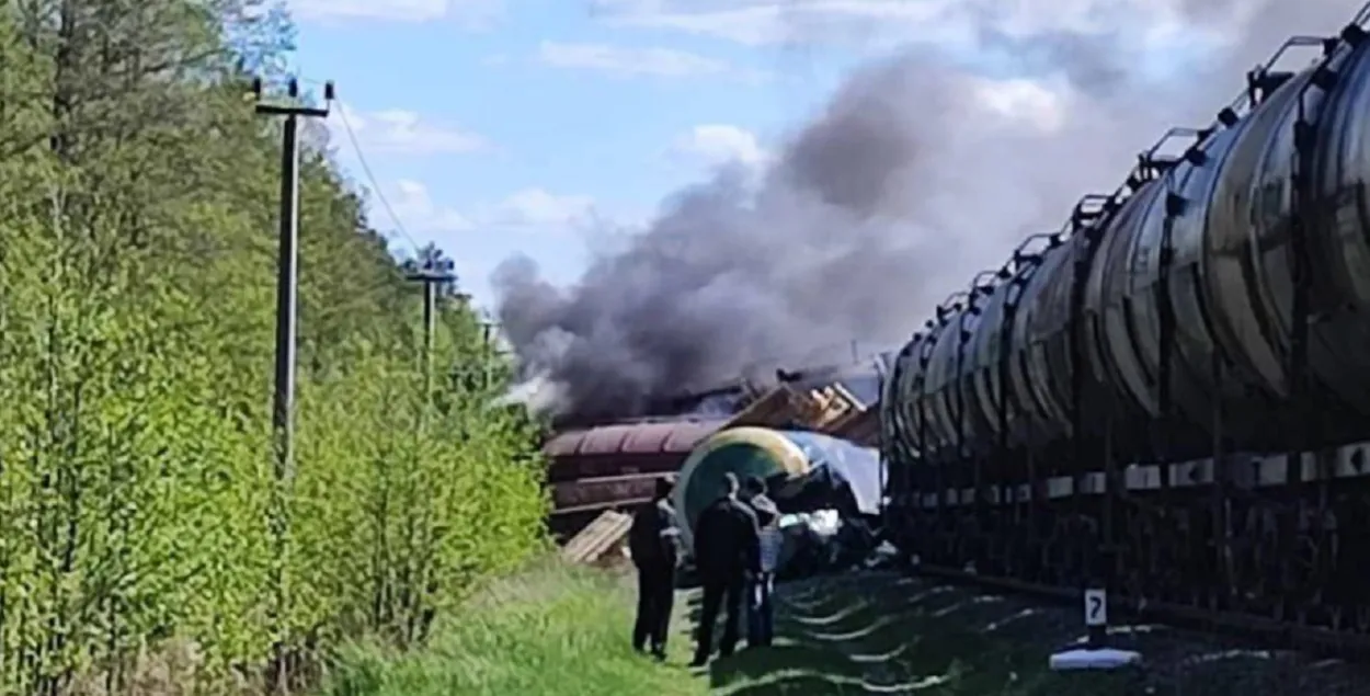 Выбух на чыгунцы ў Бранскай вобласці / t.me/astrapress/

