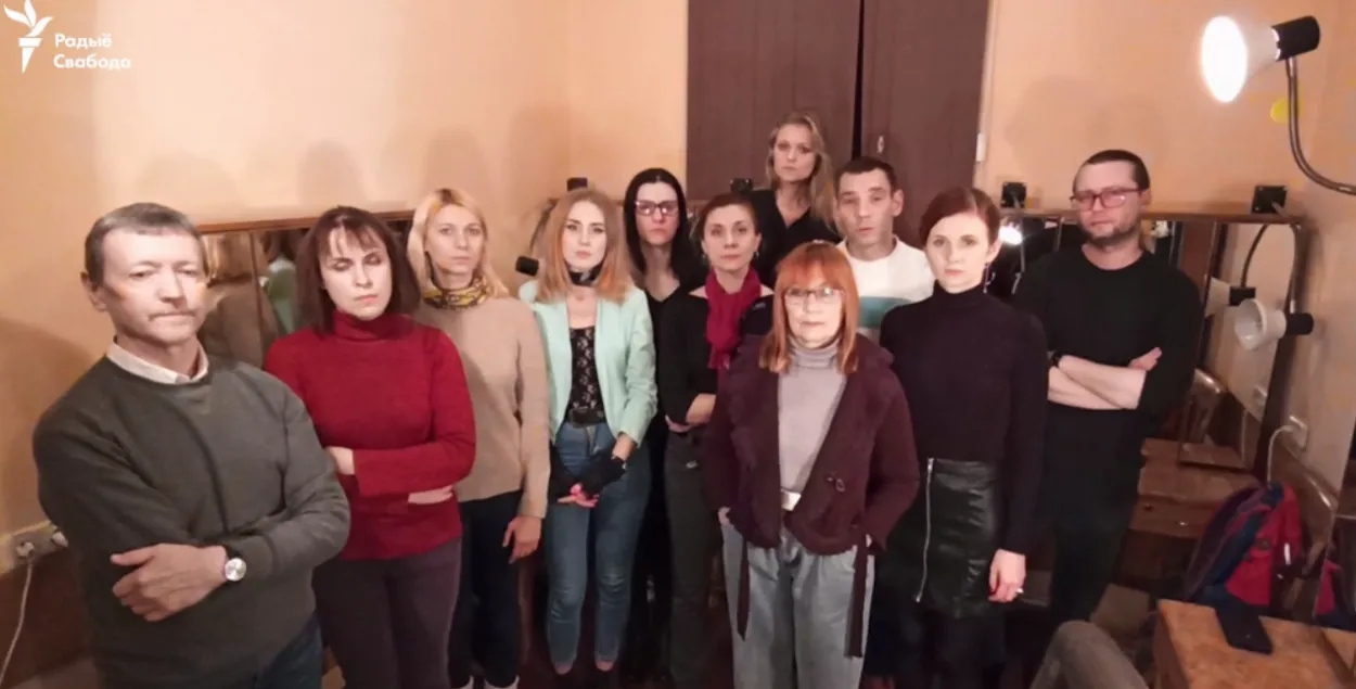 Артысты Гродзенскага драмтэатра далучыліся да агульнанацыянальнай забастоўкі