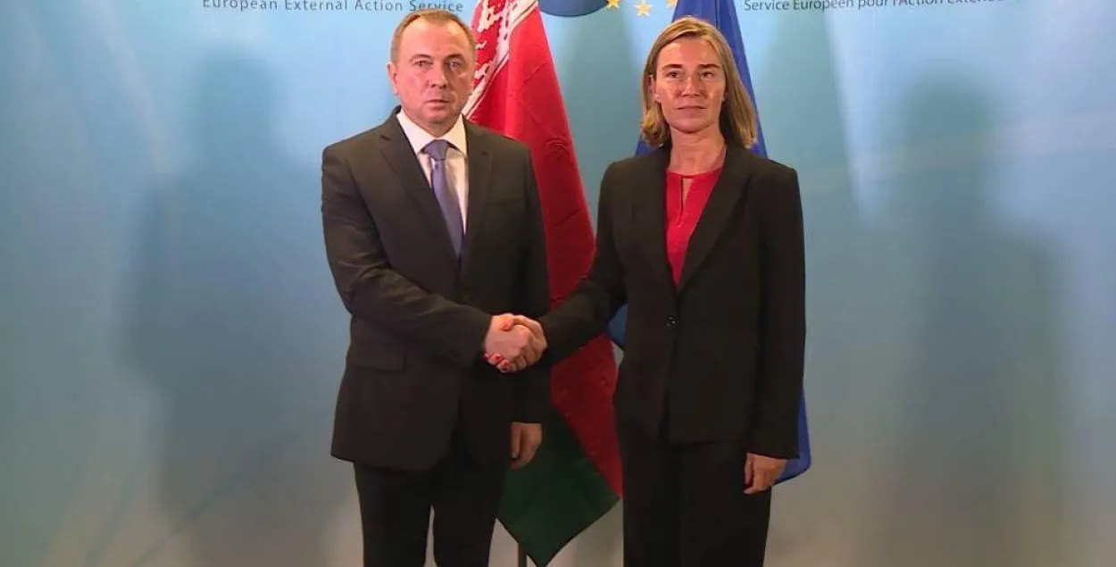 Belarus' Foreign Minister Uladzimir Makei and Federica Mogherini,&nbsp;High Representative of the EU&nbsp;for Foreign Affairs and Security Policy&nbsp;/ twitter.com/BelarusMID