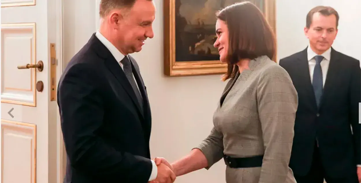 Анджэй Дуда і Святлана Ціханоўская / prezydent.pl
