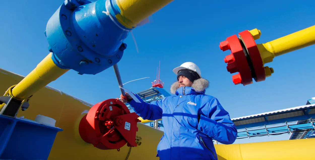 "Газпром" пастаўляе газ у Латвію