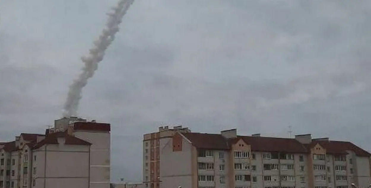 След ракеты пад Лунінцам / media-polesye.by