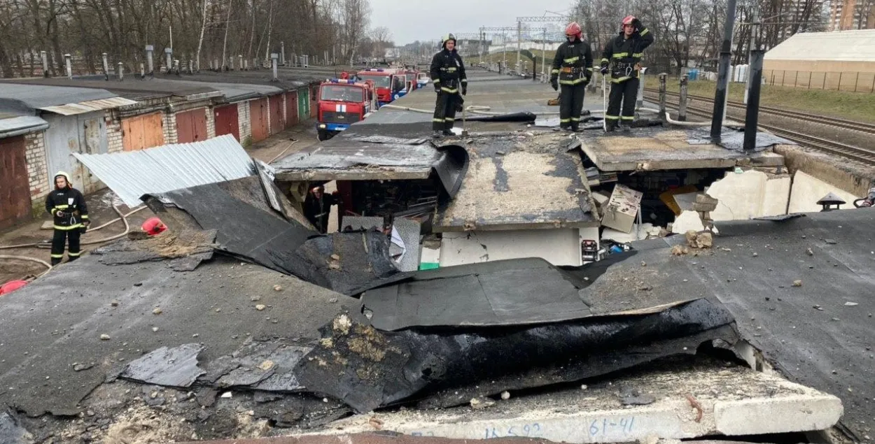 Взрыв в гаражах в Минске / minsk.mchs.gov.by​