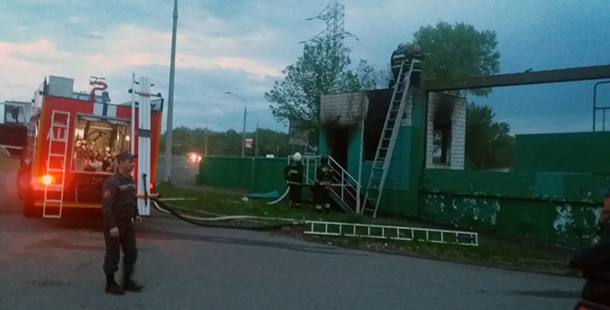 У Гомелі адбыўся пажар на суднарамонтным заводзе
