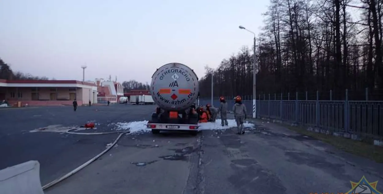 У пункце пропуска “Новая Гута” адбылася ўцечка газу, выклікалі МНС