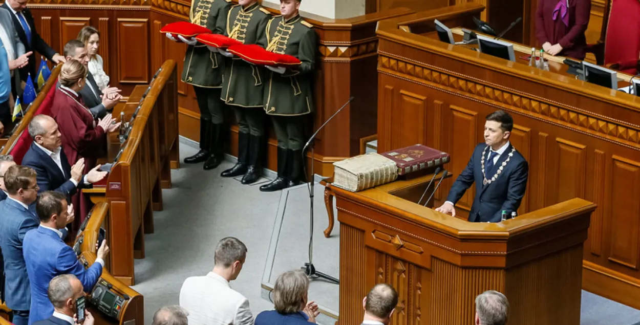 Владимир Зеленский во время инаугурации / Reuters