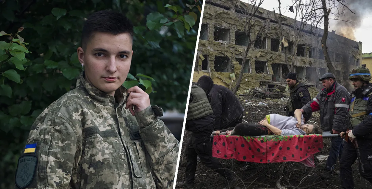 Белорусская волонтерка Анастасия Махомет / Последствия обстрела Россией родильного дома в Мариуполе / Associated Press
