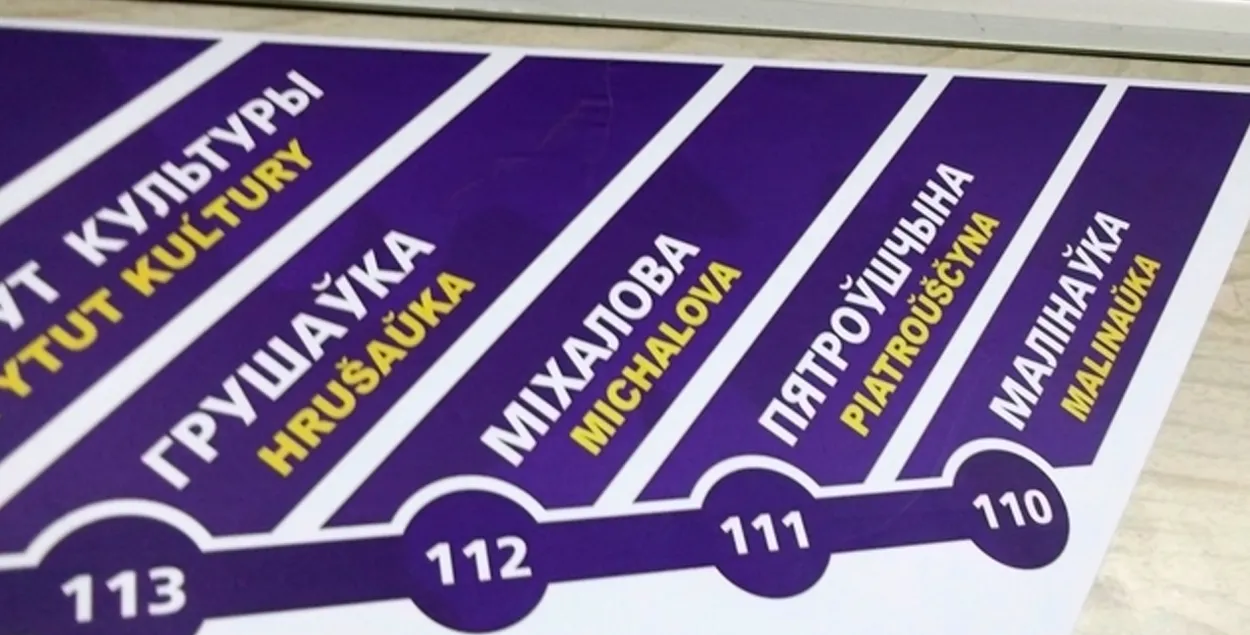 Назвы метро на беларускай лацінцы / adukar.com
