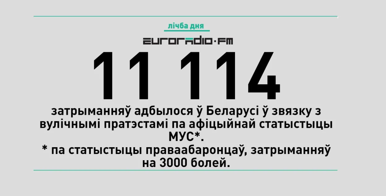 Цифра от МВД: 11,1 тысячи задержаний за два месяца протестов