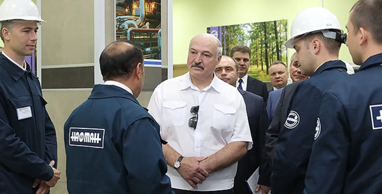 Александр Лукашенко на "Нафтане"&nbsp;/ president.gov.by