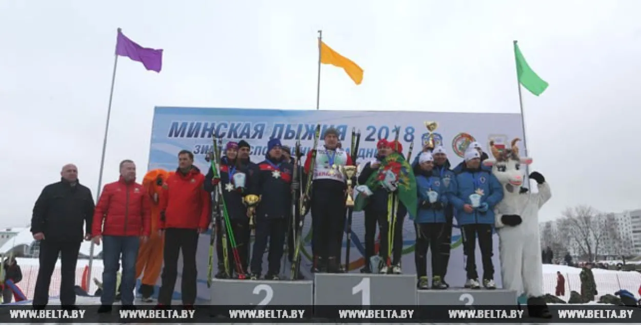 На “Мінскай лыжні” перамаглі чыноўнікі Віцебскай вобласці і МНС