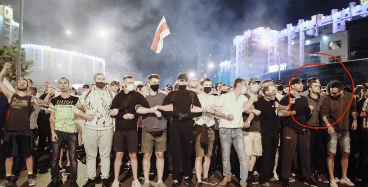 Олег Мозгов во время акции протеста / spring96.org