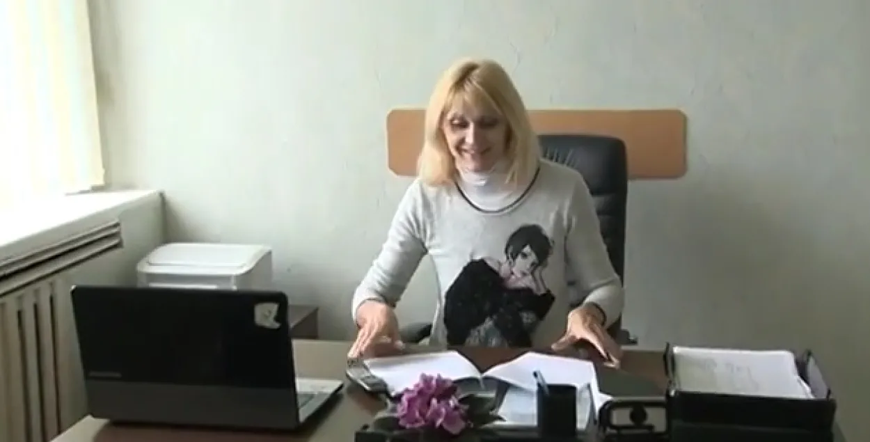 Оксана Менькова. Фото: скриншот с видео ТРК "Могилев".​