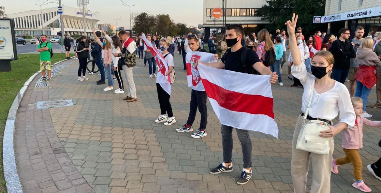 Беларусы выйшлі на акцыю пратэсту супраць інаўгурацыі