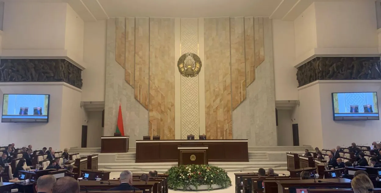 Зала пасяджэнняў Палаты прадстаўнікоў Нацыянальнага сходу Беларусі /&nbsp;@housegovby
