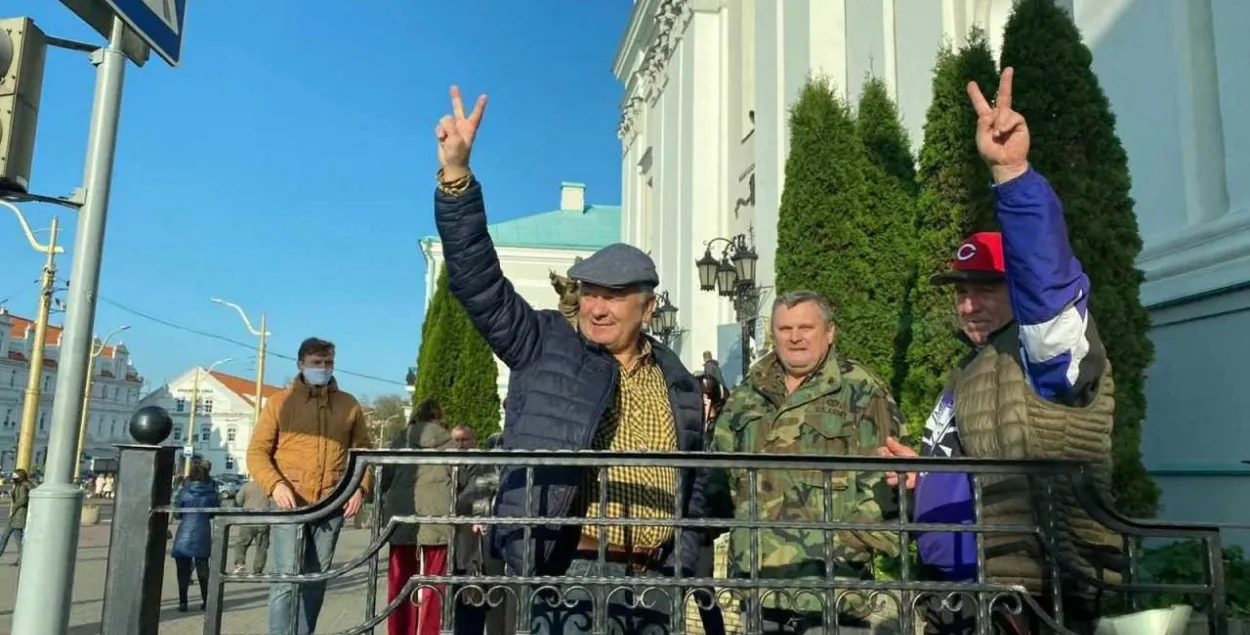 Удзельнікі нядзельнага маршу ў Гродне / "Радыё Свабода"