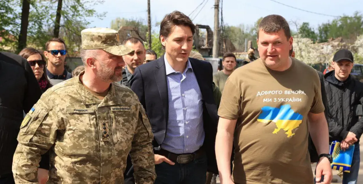 Прэм'ер-міністр Канады Джасцін Трудо і мэр Ірпеня Аляксандр Маркушын