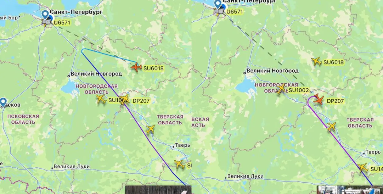 Несколько часов аэропорт Пулково не принимал и не выпускал самолеты / flightrаdar / @bazabazon
