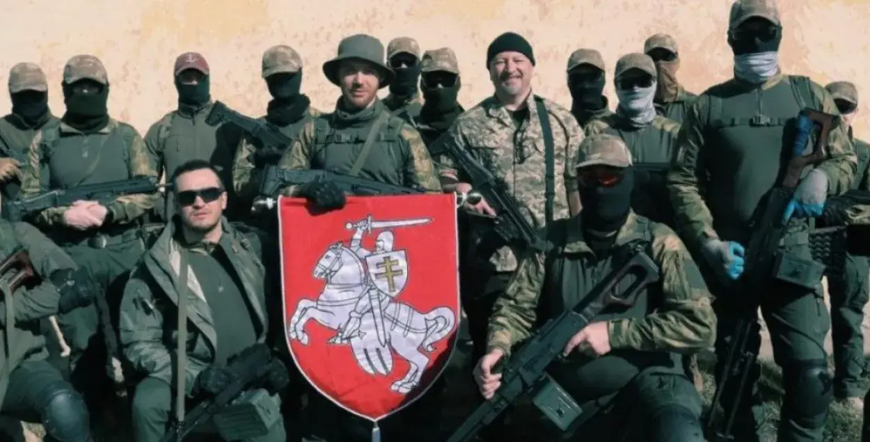 Вадим Прокопьев и организационная группа полка "Пагоня" в начале весны 2022-го