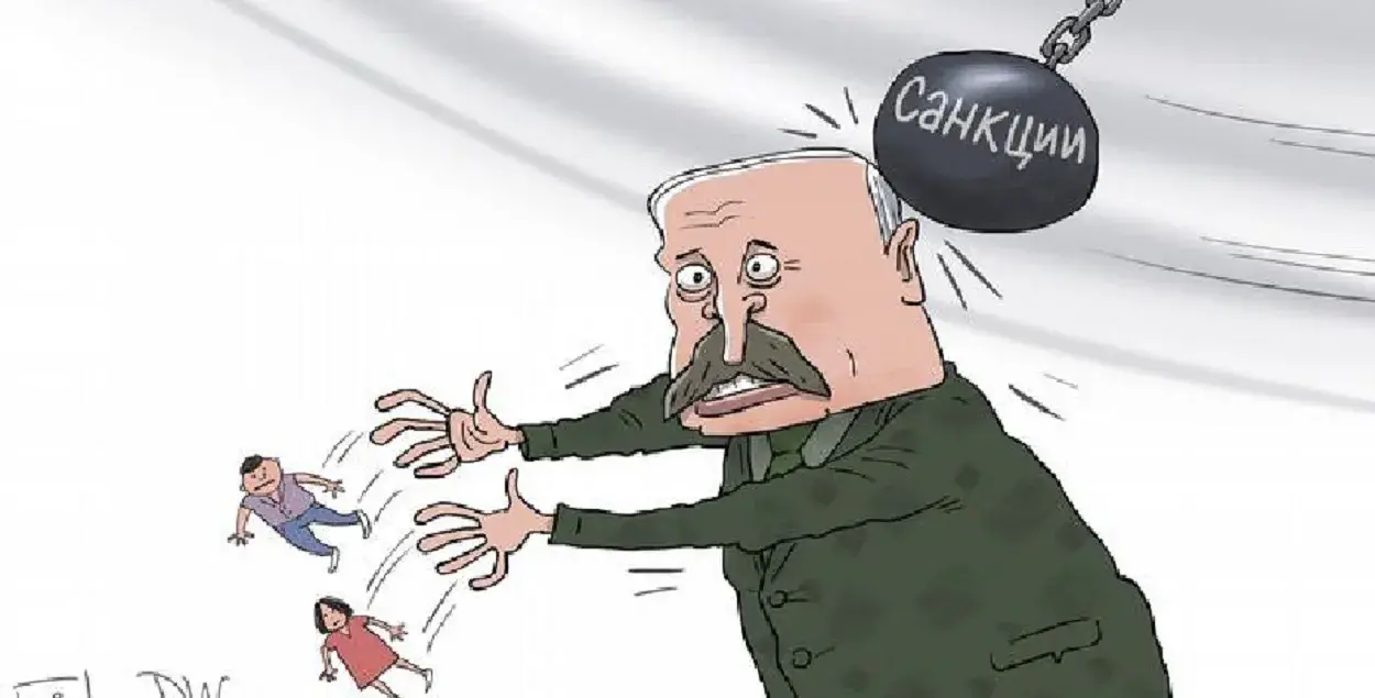 Аляксандр Лукашэнка і санкцыі / Карыкатура DW