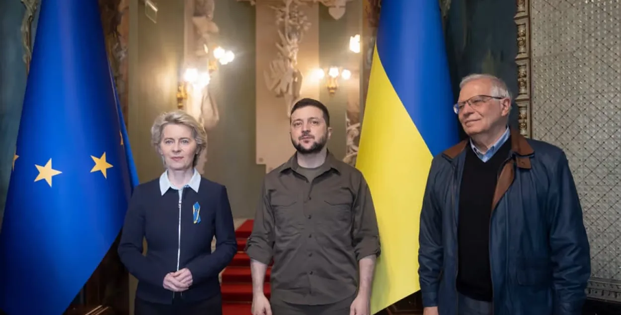 Урсула фон дер Ляйен, Владимир Зеленский, Жозеп Боррель​