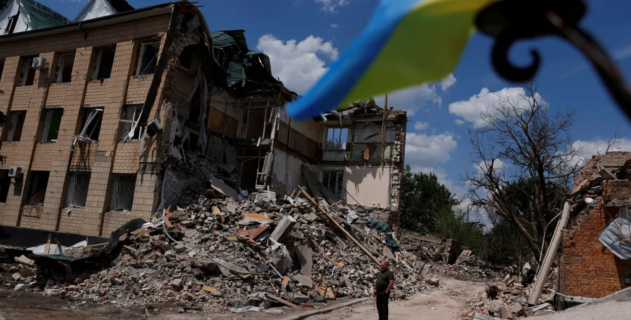Разбураны адміністрацыйны будынак у горадзе Баштанка Мікалаеўскай вобласці&nbsp;/ Reuters