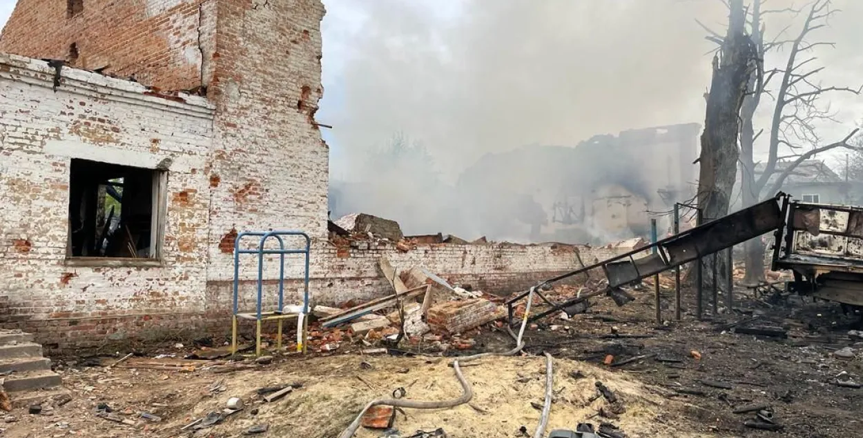 Па Ноўгарад-Северскаму ў Чарнігаўскай вобласці 11 мая быў нанесены ракетны ўдар​ /&nbsp;@chernigivskaODA