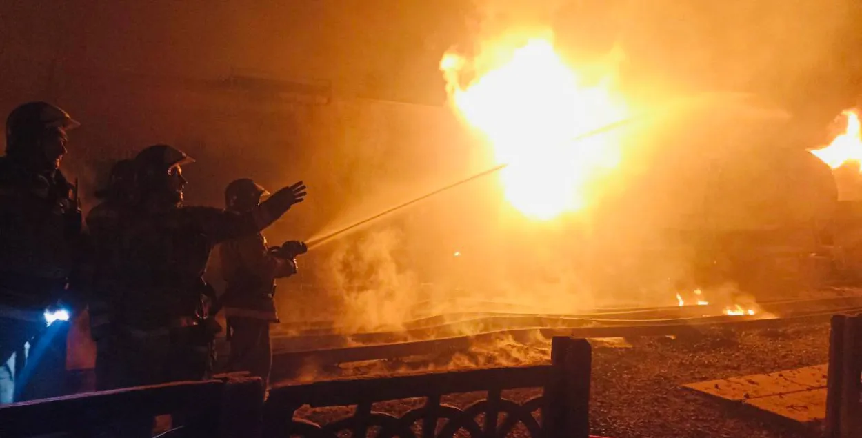 В оккупированном Шахтерске Донецкой области горели цистерны с топливом /&nbsp;@itsdonetsk
