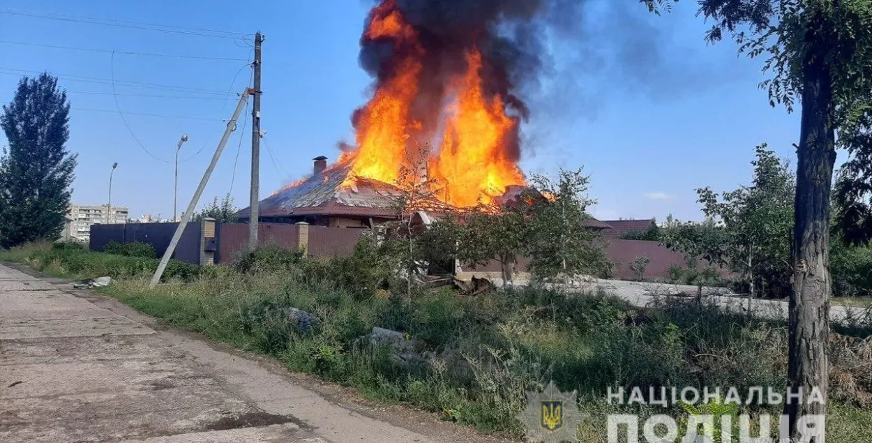 Наступствы абстрэлу ў Данецкай вобласці​&nbsp;/&nbsp;@UA_National_Police