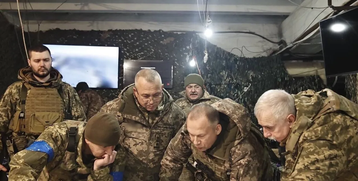 Командующий Сухопутных войск ВСУ Александр Сырский посетил Бахмут и Соледар / Telegram&nbsp;
